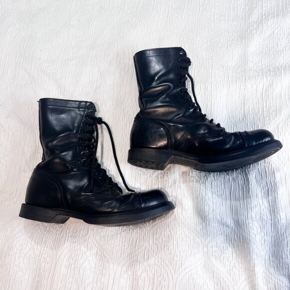 Double H Combat Black Leather Paratrooper Jump Boots w/Box - Freshly Conditioned main image 8